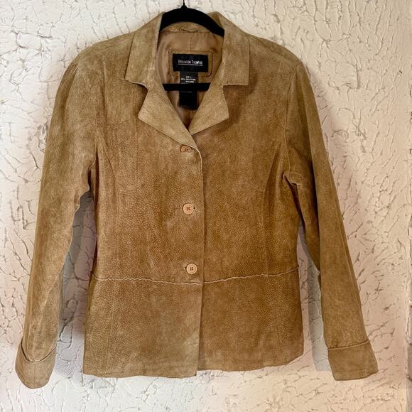 Brandon Thomas Jackets & Blazers - Vintage Brandon Thomas Tan Suede Blazer